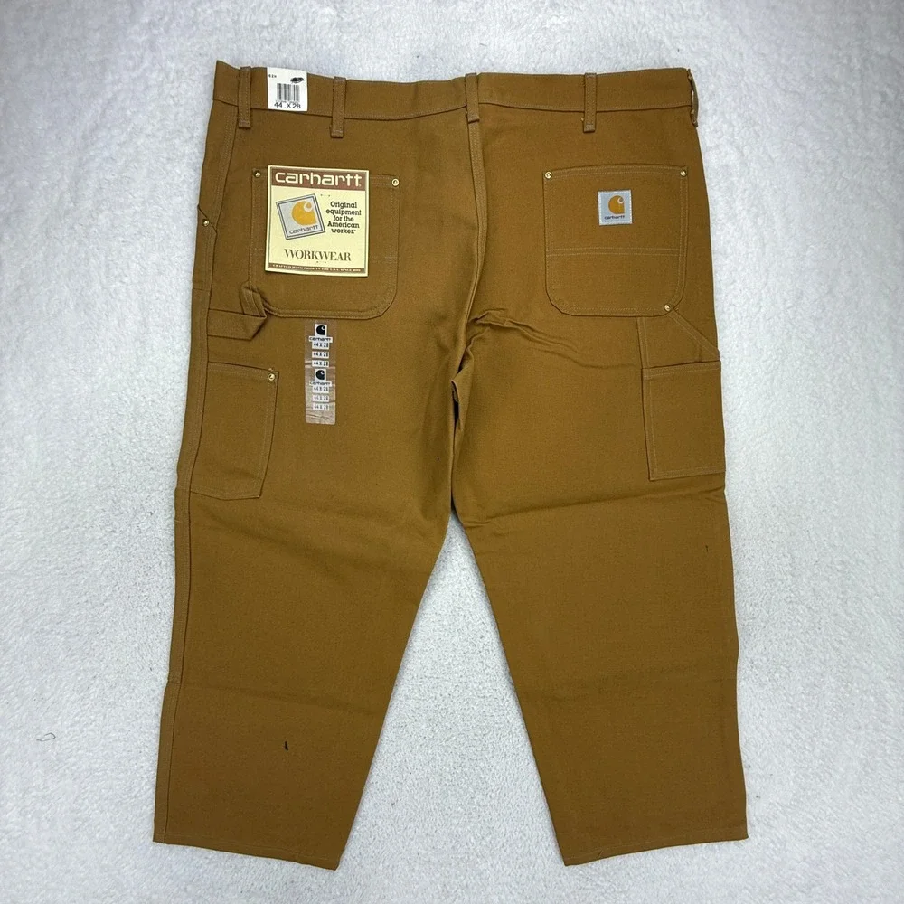 Carhartt 62W Double‎ Front Work Dungaree Brown Duck Pants 44x28 USA NWT NOS